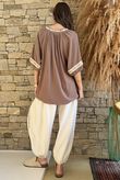 Dalt Vila Peasant Blouse Earth